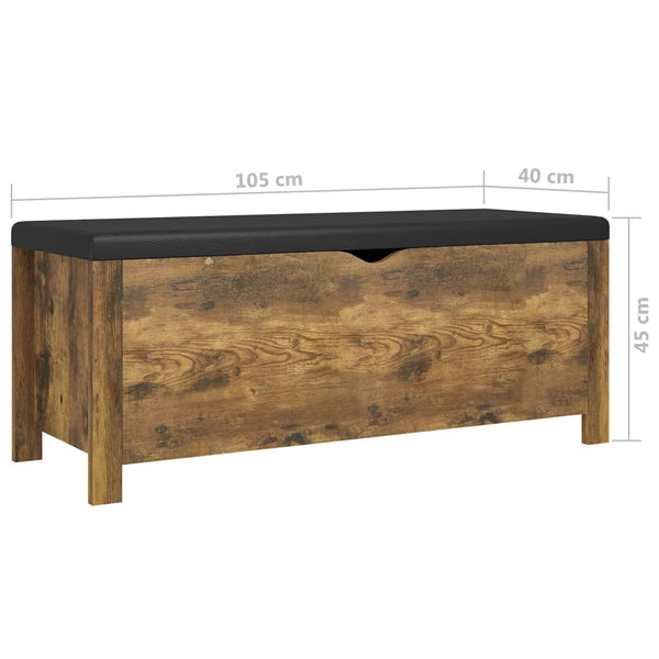 Sitzbank Räuchereiche mit Stauraum 105 cm