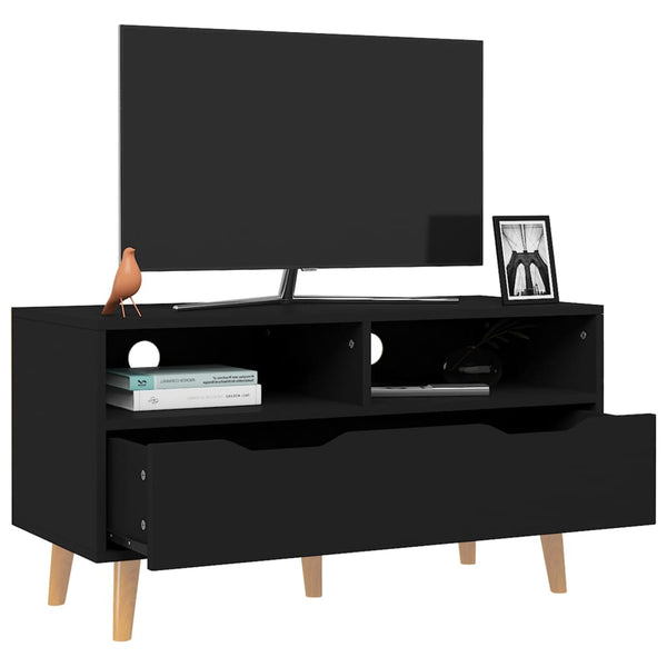 Schwarzer TV-Schrank 90 cm