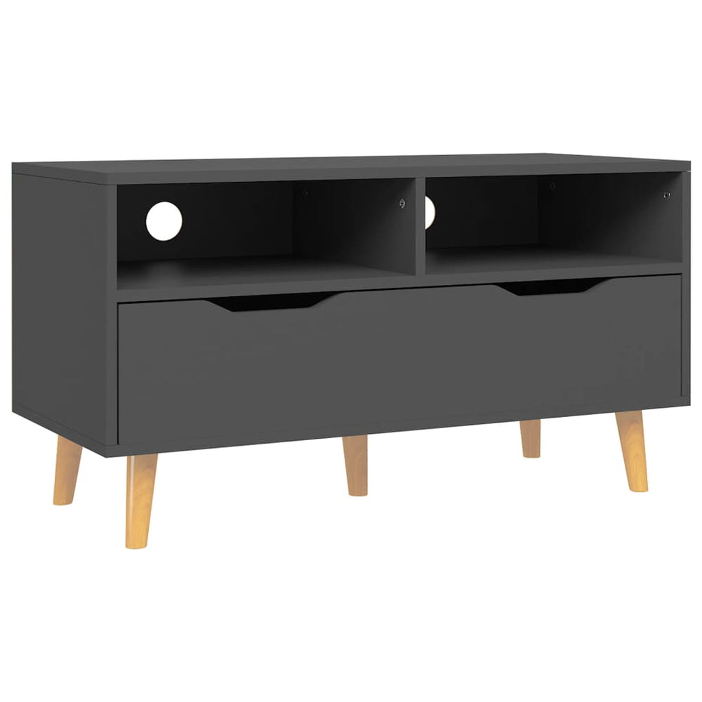 vidaXL Meuble TV Gris 90x40x48,5 cm Bois d'ingénierie