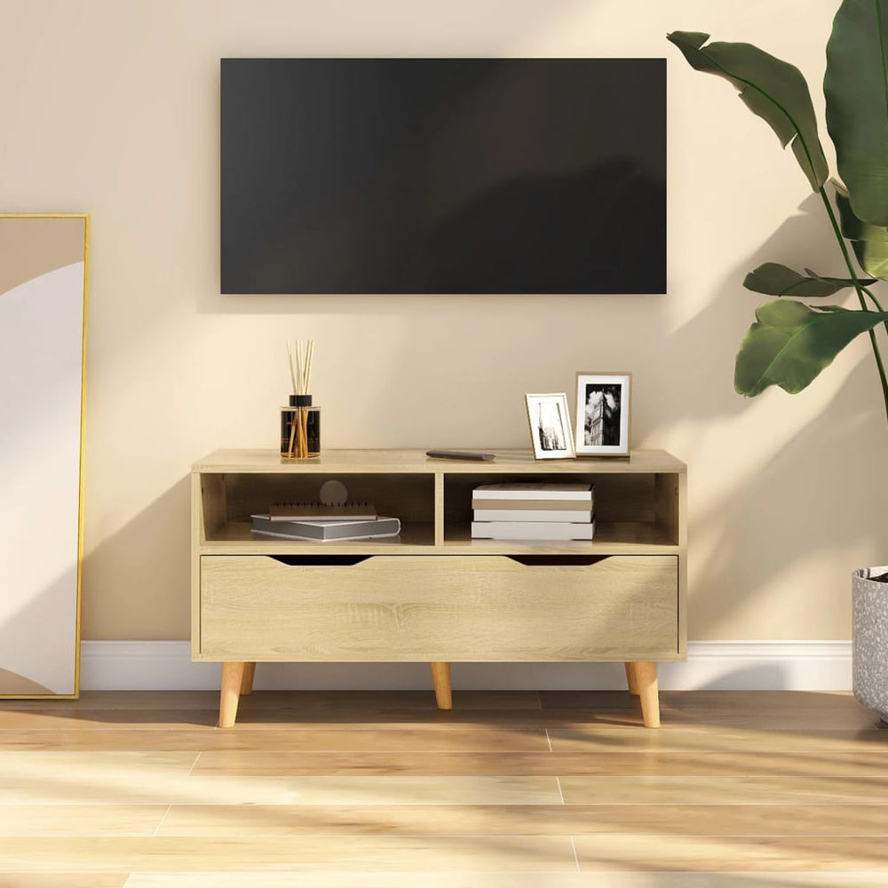 vidaXL Meuble TV chêne Sonoma 90x40x48,5 cm Aggloméré