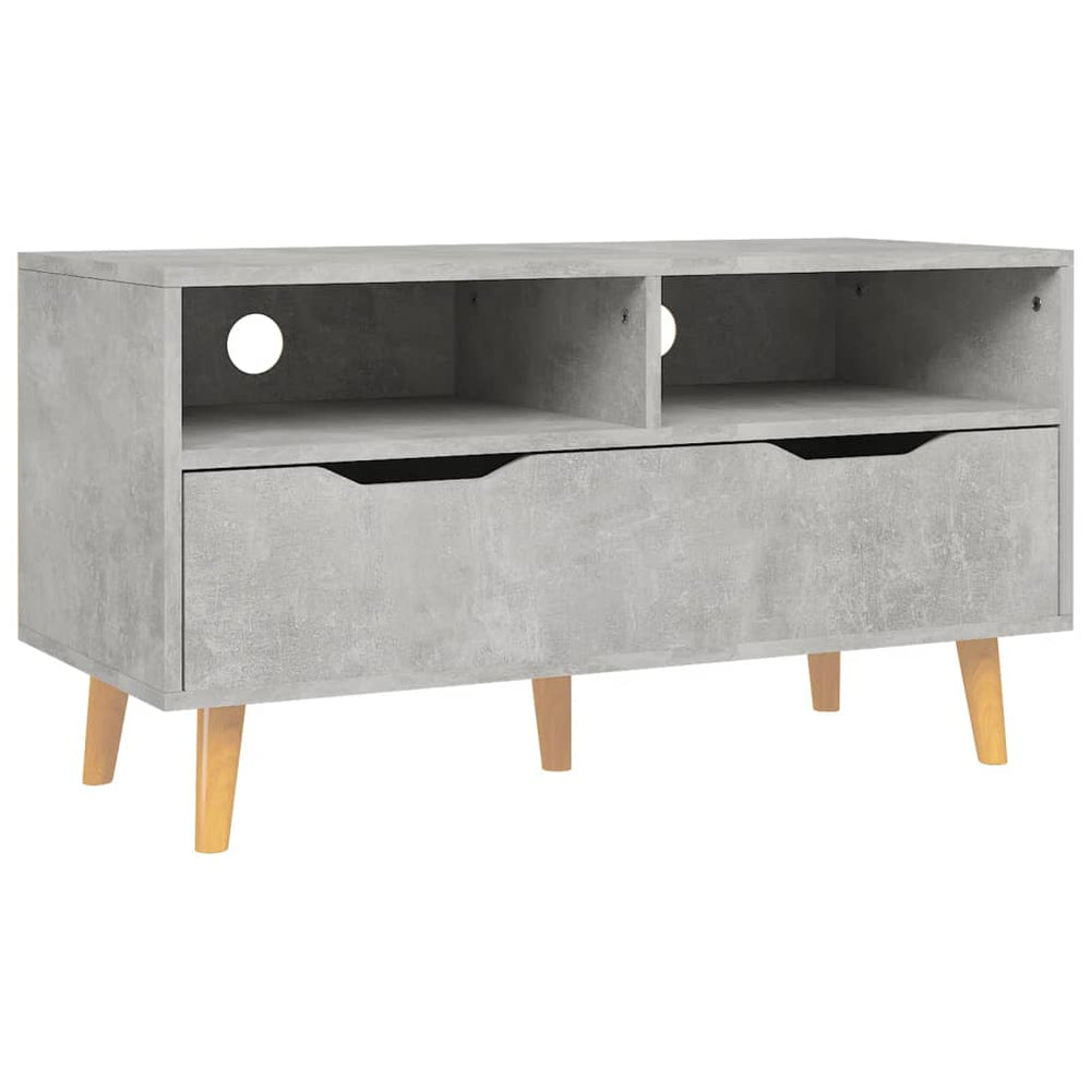 vidaXL Meuble TV Gris béton 90x40x48,5 cm Bois d'ingénierie