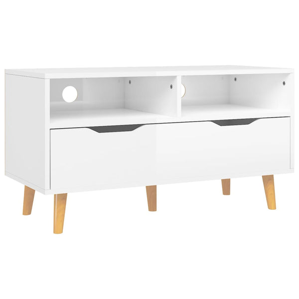 TV-Schrank Weiß Hochglanz 90 cm