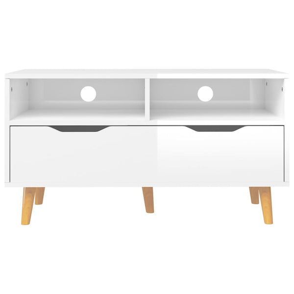 TV-Schrank Weiß Hochglanz 90 cm