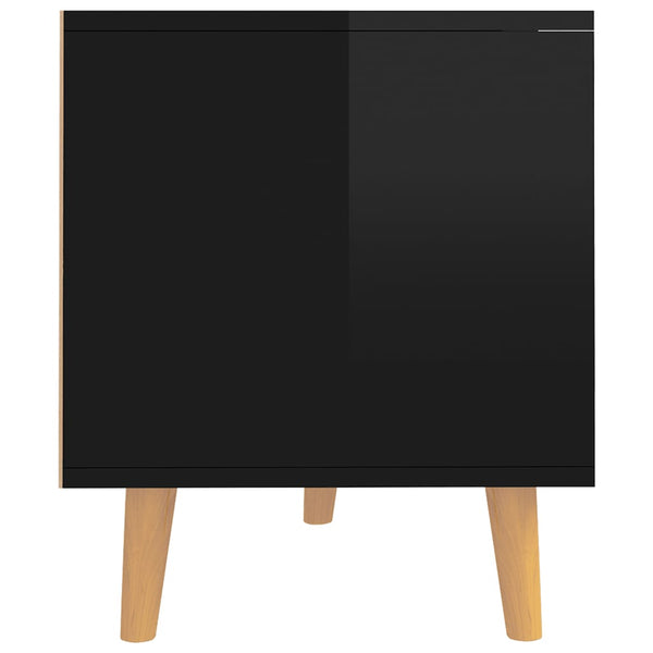 TV-Schrank Schwarz Hochglanz 90 cm