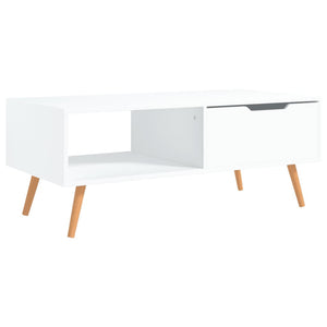Weißer Couchtisch 100 cm Holzwerkstoff