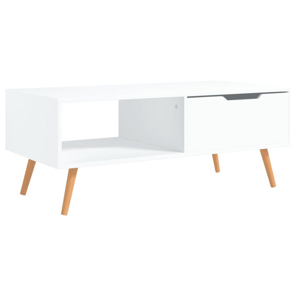 Weißer Couchtisch 100 cm Holzwerkstoff