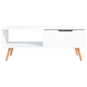 Weißer Couchtisch 100 cm Holzwerkstoff