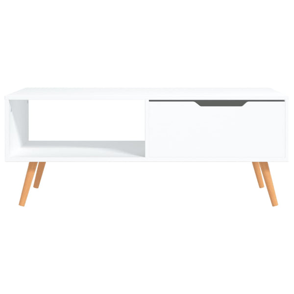 Weißer Couchtisch 100 cm Holzwerkstoff