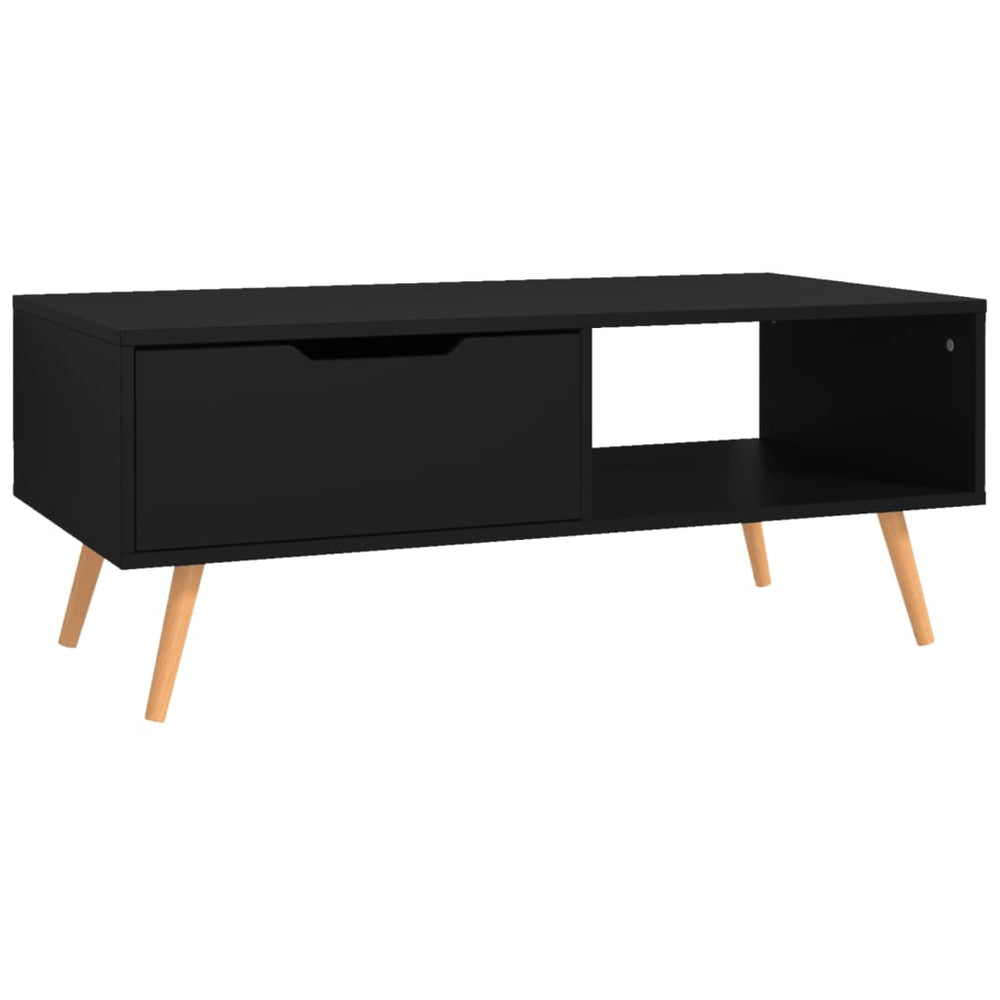 vidaXL Table basse noire 100x49,5x43 cm Aggloméré