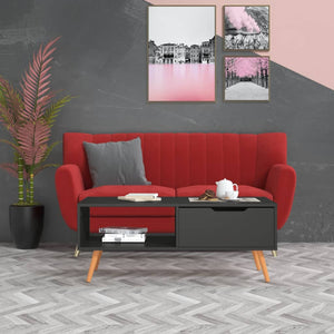 Grauer Couchtisch 100x49,5 cm