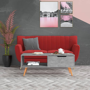 Betongrauer Couchtisch 100 cm