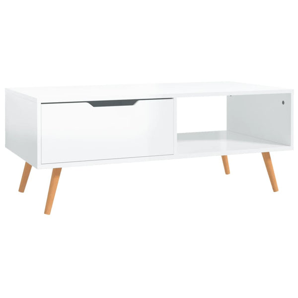 Couchtisch Hochglanz Weiß 100x49,5 cm