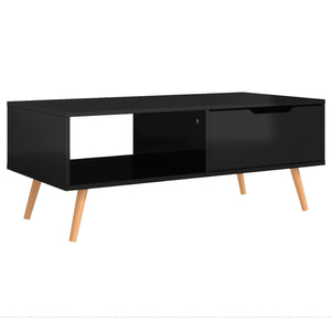 Couchtisch Schwarz Hochglanz 100 cm