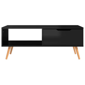 Couchtisch Schwarz Hochglanz 100 cm