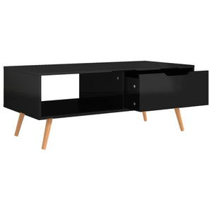 Couchtisch Schwarz Hochglanz 100 cm