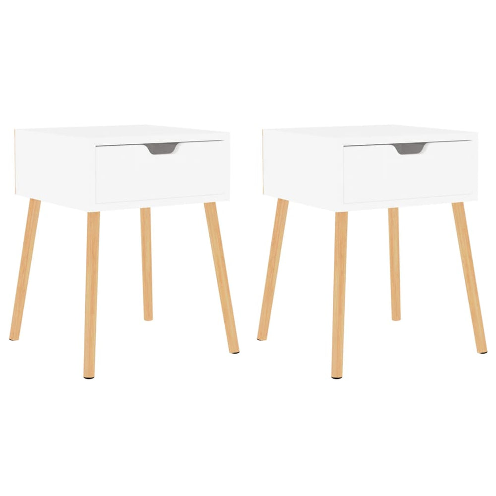 vidaXL Nightstands 2 pcs. White 40x40x56 cm Engineered Wood