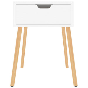 Nachttische 2er Set Weiß 40x40x56 cm