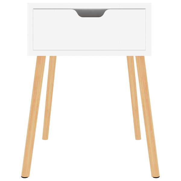 Nachttische 2er Set Weiß 40x40x56 cm