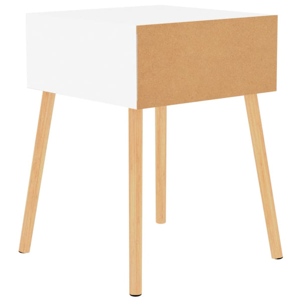 Nachttische 2er Set Weiß 40x40x56 cm