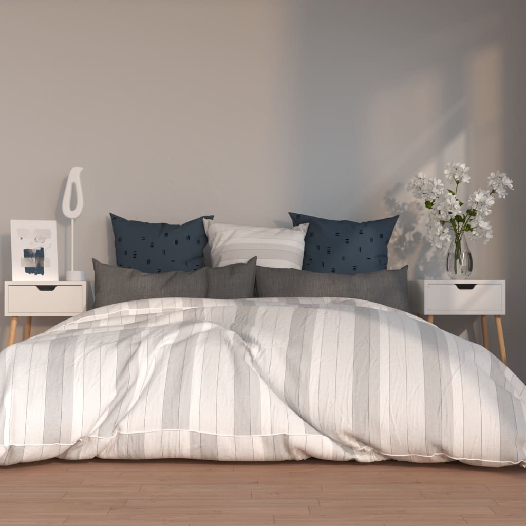 Nachttische 2er Set Weiß 40x40x56 cm