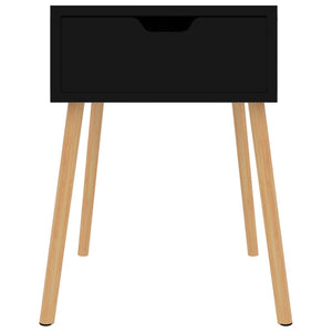 Nachttische 2er Set Schwarz Holz