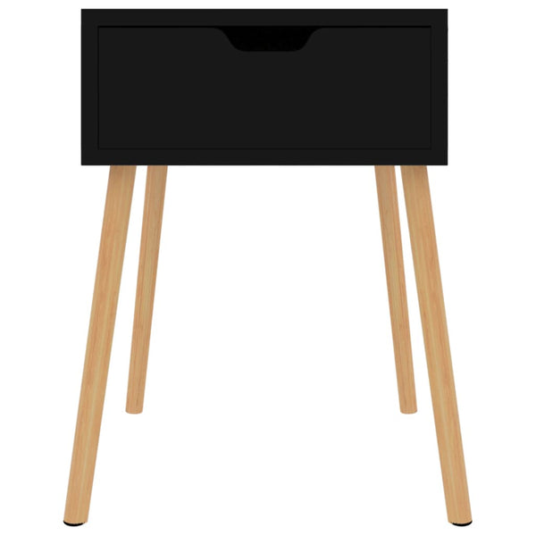 Nachttische 2er Set Schwarz Holz