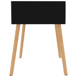Nachttische 2er Set Schwarz Holz