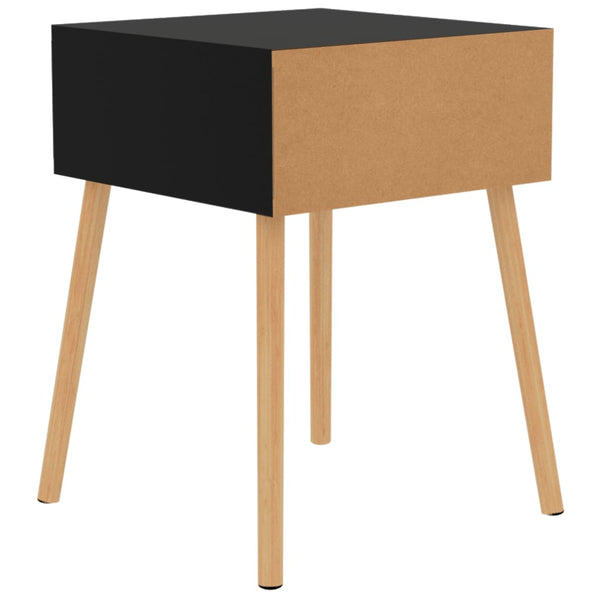 Nachttische 2er Set Schwarz Holz