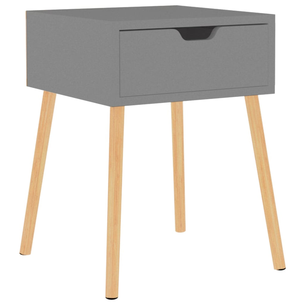 Grauer Nachttisch 40x40x56 cm