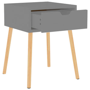Grauer Nachttisch 40x40x56 cm