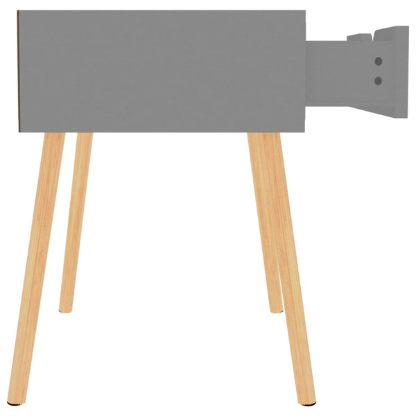 Grauer Nachttisch 40x40x56 cm