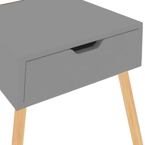 Grauer Nachttisch 40x40x56 cm