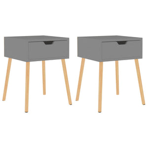 Nachttische Grau 40x40x56cm, 2er-Set