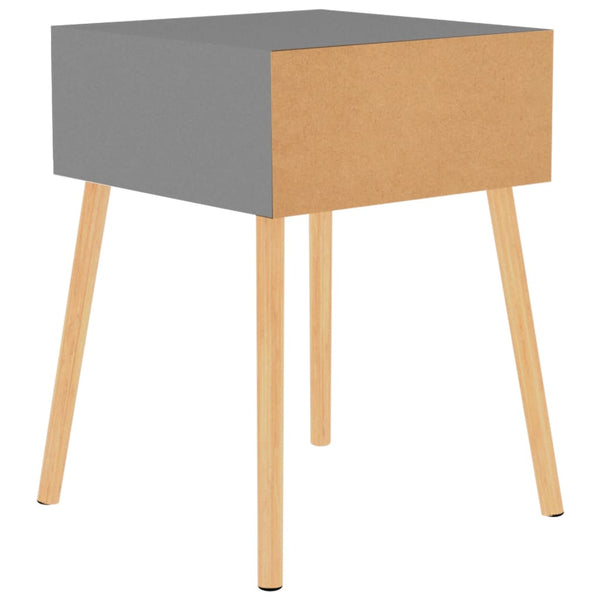 Nachttische Grau 40x40x56cm, 2er-Set