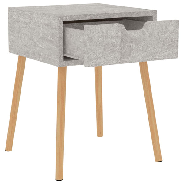Betongrauer Nachttisch 40x40x56 cm