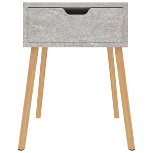 Nachttische 2er Set Betongrau 40x40 cm
