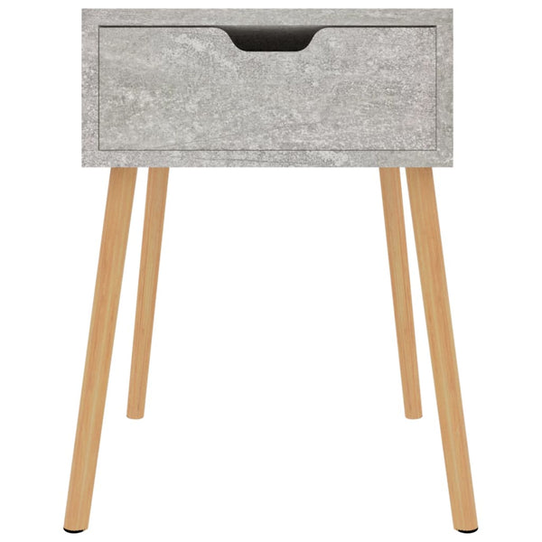 Nachttische 2er Set Betongrau 40x40 cm