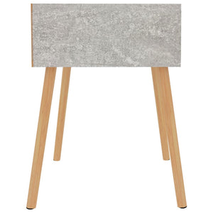 Nachttische 2er Set Betongrau 40x40 cm