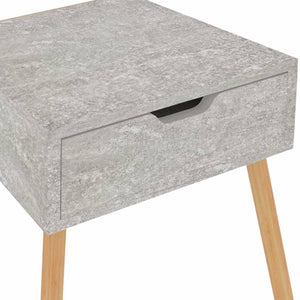 Nachttische 2er Set Betongrau 40x40 cm