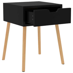 Nachttische Schwarz Hochglanz, 2er Set
