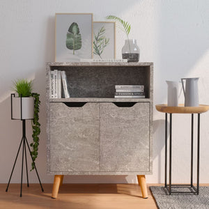 Betongraues Sideboard 60 cm