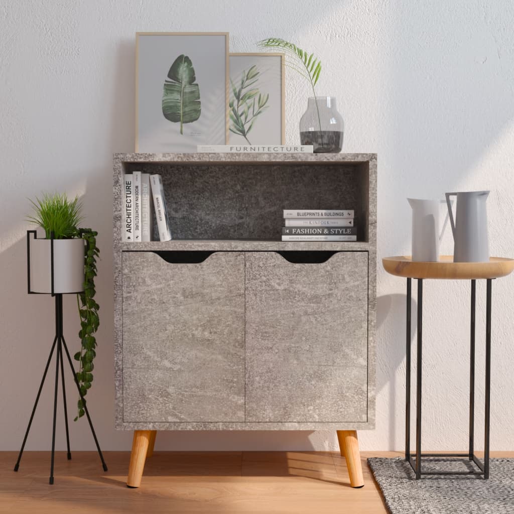 Betongraues Sideboard 60 cm