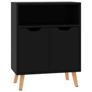 Sideboard Hochglanz Schwarz 60x30x72 cm