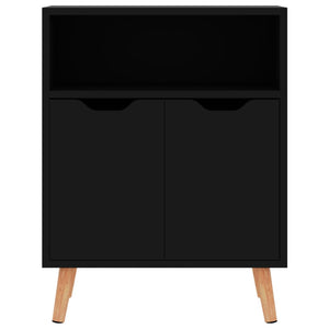 Sideboard Hochglanz Schwarz 60x30x72 cm