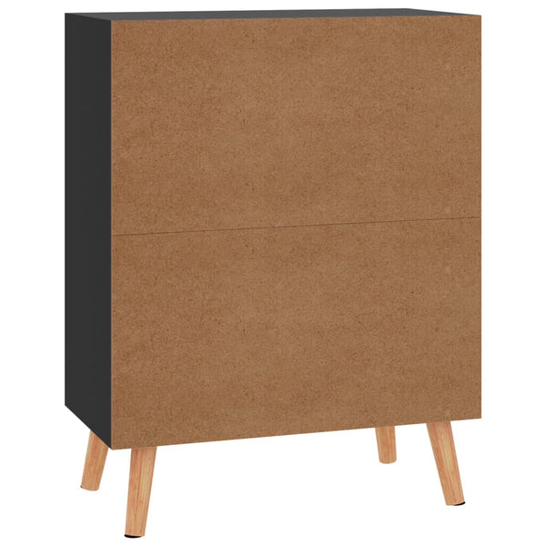 Sideboard Hochglanz Schwarz 60x30x72 cm
