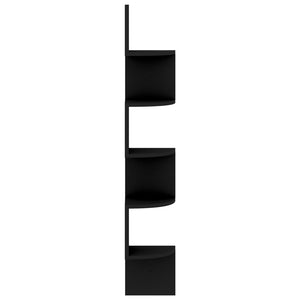 Schwarzes Eckregal Wandregal, 123cm