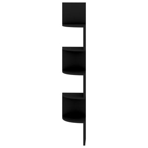 Schwarzes Eckregal Wandregal, 123cm