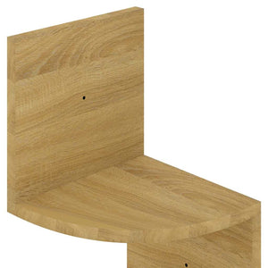 Eckregal Sonoma Eiche, 123cm