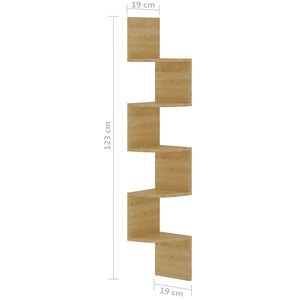 Eckregal Sonoma Eiche, 123cm