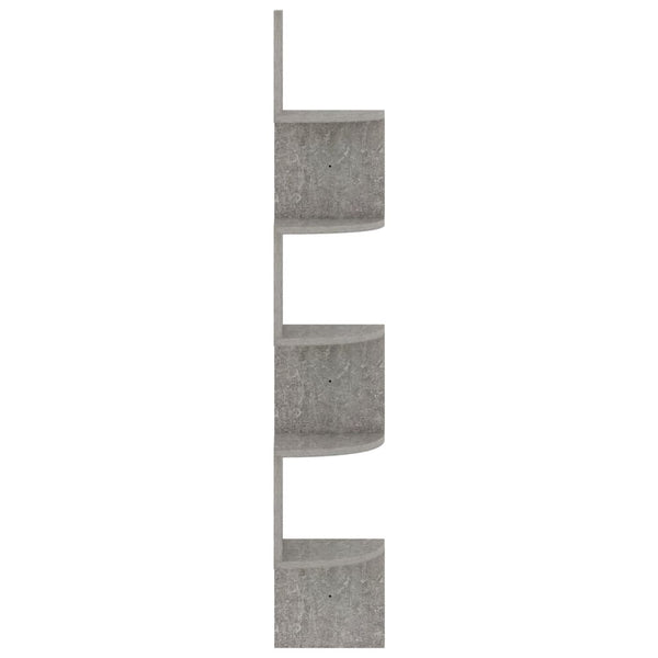 Eckregal Betongrau, 123 cm